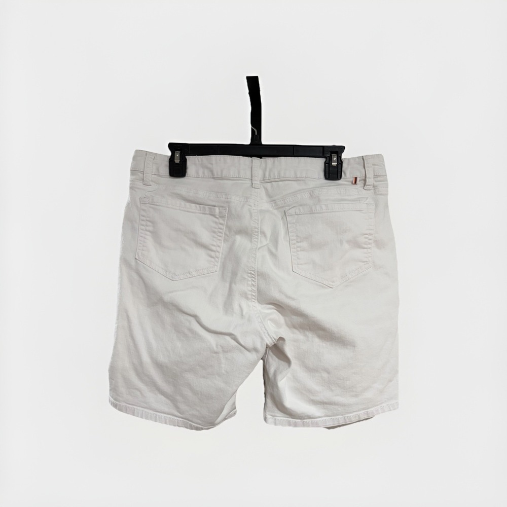 Le TIGRE womens WHITE designer short denim jeans stetch sz 14 EUC C68 - Picture 5 of 5